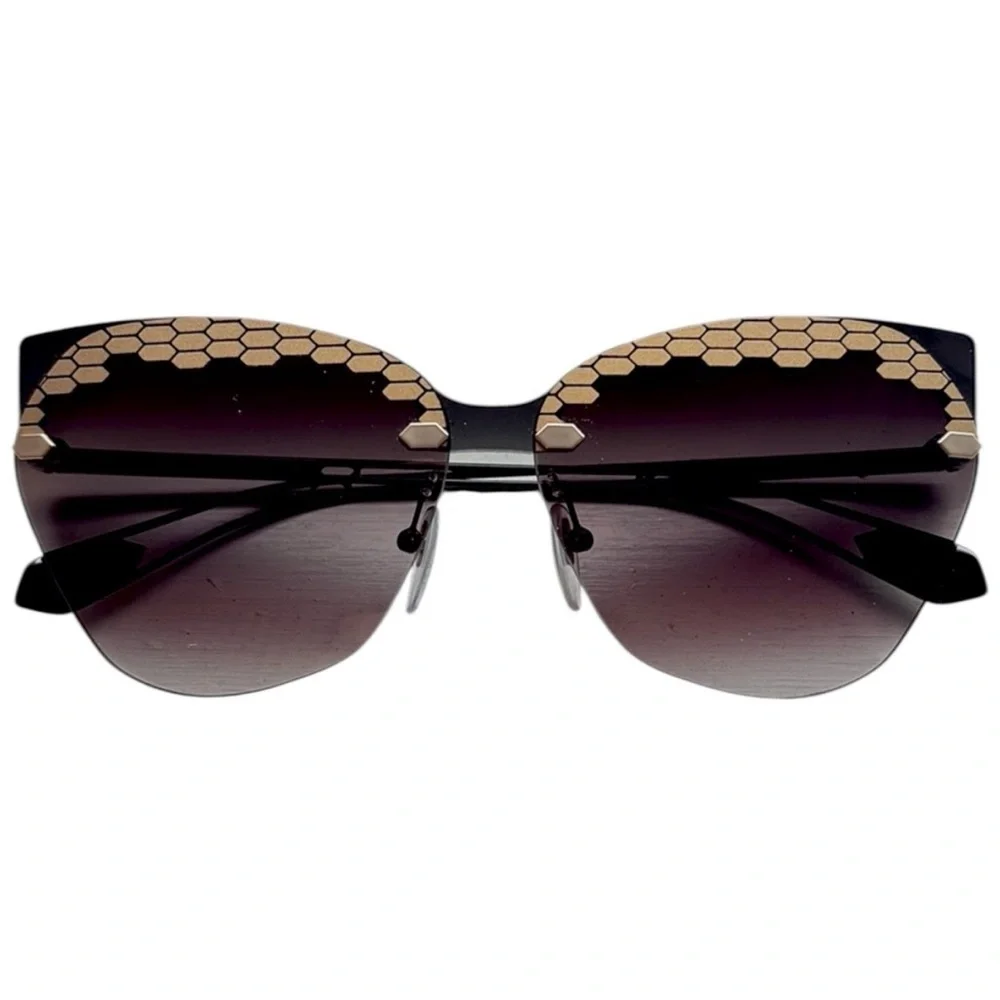 BVLGARI BV 6107 Women’s Serpenti Metal Cat Eye Sunglasses Made In Italy EUC